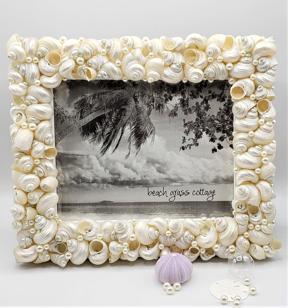 Artisan Handmade Seashell Picture Frames for Beach & Coastal Decor