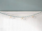 Beach Christmas Decor, Coastal Starfish Garland, Sparkly White Starfish Christmas Garland, OCEAN