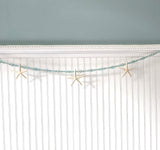 Beach Christmas Decor, Coastal Starfish Garland, Sparkly White Starfish Christmas Garland, OCEAN