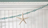 Beach Christmas Decor, Coastal Starfish Garland, Sparkly White Starfish Christmas Garland, OCEAN