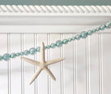 Beach Christmas Decor, Coastal Starfish Garland, Sparkly White Starfish Christmas Garland, OCEAN