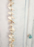 Beach Christmas Decor White Seashell Garland, Coastal Decor Shell Christmas Swag Garland, Nautical Garland, 38"