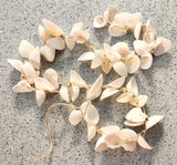 Beach Christmas Decor White Seashell Garland, Coastal Decor Shell Christmas Swag Garland, Nautical Garland, 38"