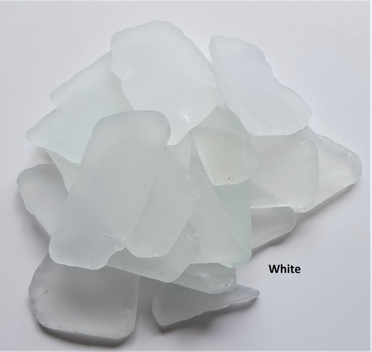 Sea Glass 11 Ounces White Sea Glass - Bulk Seaglass Pieces for Beach Decor  & Crafts