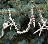 Beach Christmas, coastal Christmas, nautical Christmas, beach décor, Christmas ornament, beach garland, coastal garland, nautical garland, seashell garland, starfish garland, shell garland, coastal décor, nautical decor