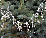beach christmas garland, starfish garland, coastal christmas, nautical christmas, pearl garland, pearl starfish garland