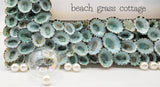 Beach Decor Seashell Frame, Nautical Decor Aqua Limpet Shell Frame, Coastal Decor Beach Frame in 4 SIZES