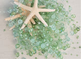 aqua beaded garland, beach graland, coastal garland, christmas garland