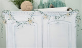 teal aqua beaded garland, beach graland, coastal garland, christmas garland
