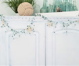 teal aqua beaded garland, beach graland, coastal garland, christmas garland