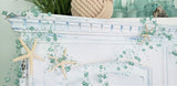 aqua beaded garland, beach graland, coastal garland, christmas garland