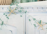 aqua beaded garland, beach graland, coastal garland, christmas garland