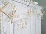 pearl garland, starfish garland, beach decor, coastal decor, beach wedding decor, pearl starfish garland, beach garland