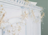 pearl garland, starfish garland, beach decor, coastal decor, beach wedding decor, pearl starfish garland, beach garland