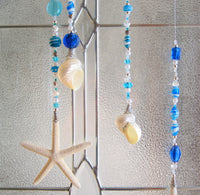 seashell sun catcher, starfish sun catcher, seashell suncatcher, starfish suncatcher, starfish ornament, seashell ornament