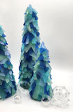 Beach Christmas Decor, Sea Glass Trees, Coastal Christmas Beach Glass Trees, Nautical Seaglass Christmas Trees in 3 Sizes