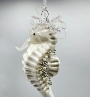 Beach Christmas Ornament, Coastal Christmas Seahorse Ornament, Nautical Christmas Sea Horse Ornament, Seahorse Gifts