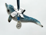 Beach Christmas Decor, Dolphin Christmas Ornament, Coastal Christmas Bottlenose Dolphin Ornament, Nautical Christmas Ornament