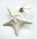 Beach Christmas White Starfish Ornament, Coastal Christmas Star Fish Ornament, White Shell Ornament, Beach Coastal Decor & Gifts