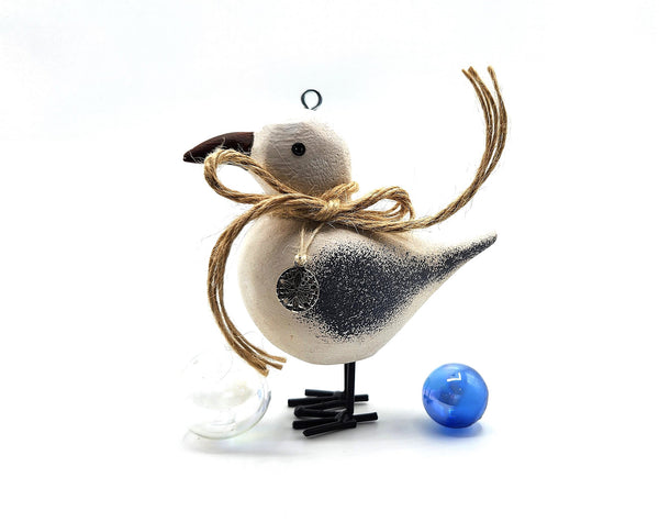 Beach Christmas Seagull Ornament, Coastal Christmas Sea Gull Ornament, Nautical Sea Bird Ornament, Shore Bird Ornament