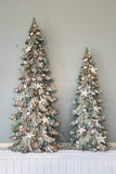 Beach Christmas Decor, 2PC Coastal Christmas Seashell Tree SET OF 2, Nautical Christmas Shell Trees w REAL Shells and Aqua Beaded Garland 2PC