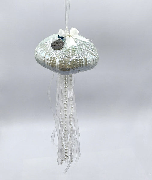 Beach Christmas Ornament, Coastal Christmas Jellyfish Ornament, Jelly Fish Sea Life Christmas Ornament