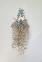 Beach Christmas Sea Coral Swag, Coastal Christmas Sea Coral Wreath, Beach Coastal Platinum Blingy Wall Swag, Beach Coastal Gifts & Decor