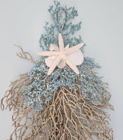 Beach Christmas Sea Coral Swag, Coastal Christmas Sea Coral Wreath, Beach Coastal Platinum Blingy Wall Swag, Beach Coastal Gifts & Decor