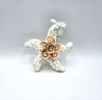 Beach Christmas Starfish Ornament, Coastal Christmas Seashell Ornament, White Shell Ornament, Beach Coastal Decor & Gifts