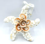 Beach Christmas Starfish Ornament, Coastal Christmas Seashell Ornament, White Shell Ornament, Beach Coastal Decor & Gifts