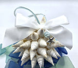 Beach Christmas Ornament, Coastal Christmas Seashell Ornament, White Spiked Shell Ornament, Beach Coastal Gifts