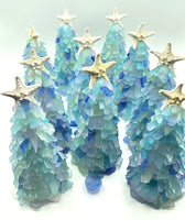 Beach Christmas Sea Glass Tree, Coastal Christmas Beach Glass Tree, Seaglass Miniature Tree, Beach Coastal Gift, Sea Glass Gifts & Decor