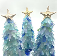 Beach Christmas Sea Glass Tree, Coastal Christmas Beach Glass Tree, Seaglass Miniature Tree, Beach Coastal Gift, Sea Glass Gifts & Decor
