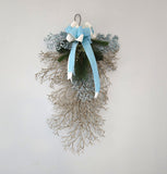 Beach Christmas Sea Coral Swag, Coastal Christmas Sea Coral Wreath, Beach Coastal Platinum Blingy Wall Swag, Beach Coastal Gifts & Decor