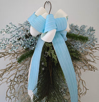 Beach Christmas Sea Coral Swag, Coastal Christmas Sea Coral Wreath, Beach Coastal Platinum Blingy Wall Swag, Beach Coastal Gifts & Decor