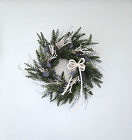 Beach Christmas Wreath, Coastal Christmas Seashell Wreath, Beach Coastal Pine Wreath w Starfish & Shells, Beach Coastal Gifts & Decor