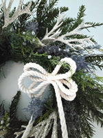 Beach Christmas Wreath, Coastal Christmas Seashell Wreath, Beach Coastal Pine Wreath w Starfish & Shells, Beach Coastal Gifts & Decor