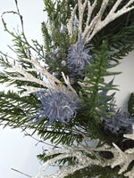 Beach Christmas Wreath, Coastal Christmas Seashell Wreath, Beach Coastal Pine Wreath w Starfish & Shells, Beach Coastal Gifts & Decor