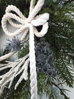 Beach Christmas Wreath, Coastal Christmas Seashell Wreath, Beach Coastal Pine Wreath w Starfish & Shells, Beach Coastal Gifts & Decor