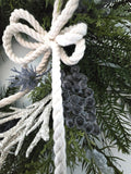 Beach Christmas Wreath, Coastal Christmas Seashell Wreath, Beach Coastal Pine Wreath w Starfish & Shells, Beach Coastal Gifts & Decor