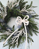 Beach Christmas Wreath, Coastal Christmas Seashell Wreath, Beach Coastal Pine Wreath w Starfish & Shells, Beach Coastal Gifts & Decor