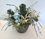 Beach Christmas Centerpiece, Coastal Christmas Seashell Table Arrangement, Beach Coastal Center Piece w Starfish & Shells, Beach Coastal Gifts & Decor