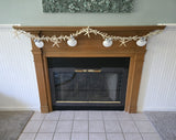 Beach Christmas Decor Seashell Garland, Coastal Christmas Decor Natural Jute Garland w Shells, Knotted Jute Garland 6FT