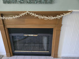 Beach Christmas Decor Seashell Garland, Coastal Christmas Decor Natural Jute Garland w Shells, Knotted Jute Garland 6FT