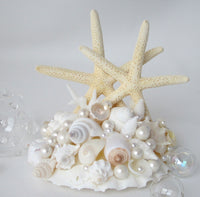 Nautical Wedding Cake Topper, beach wedding cake topper, starfish wedding cake topper, coastal wedding cake topper