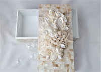 seashell box, shell box, decorative seashell box, seashell storage box