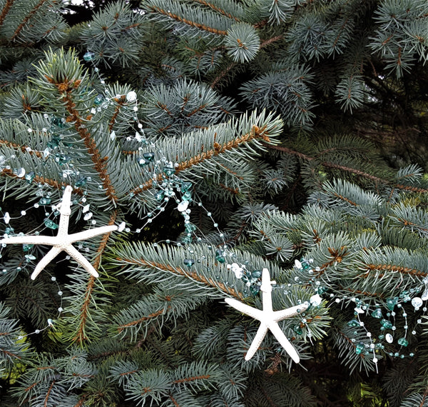 19.7 Ft Christmas Beaded Starfish Christmas Tree Garlands Coastal  Decorative Hanging Nautical Garland For Christmas Tree Home Decoration  Garland Beade