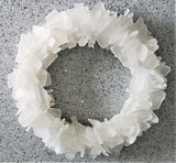 Beach Glass Wreath, Beach Decor Sea Glass Wreath, Seaglass Wreath, Sea Glass Decor in ANY COLOR - WHITE