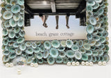 Beach Decor Seashell Frame, Nautical Decor Aqua Limpet Shell Frame, Coastal Decor Beach Frame in 4 SIZES