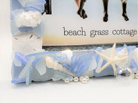 Beach Decor Sea Glass Frame, Nautical Beach Glass Frame, Coastal Seaglass Frame, BLUE, 4 SIZES